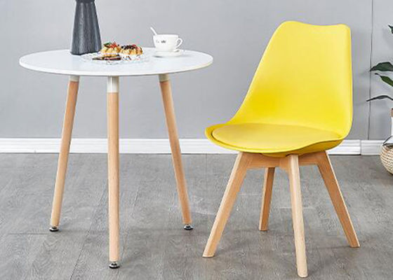 Beech PU Leather Upholstered Dining Chair 260kg Load Weight