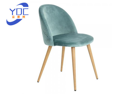 Restaurant Dining Modern Fabric Chair With Metal / Wooden Legs