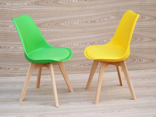 Modern Ergonomic Eames Dining Chair With Beech Wooden Legs