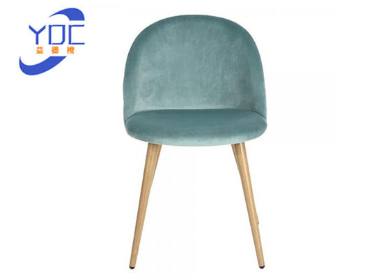 Restaurant Dining Modern Fabric Chair With Metal / Wooden Legs